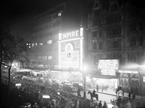 Cinema Prints: The Empire Leicester Square, on the night of the Royal command film performance of Beau