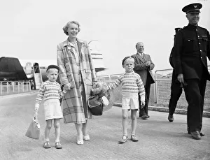 Employees of the Anglo - Iranian Oil Company seen here arriving at London Airport