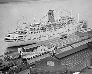 Ocean Prints: The Empress of Canada moored on the Mersey at Liverpool 27th April 1961