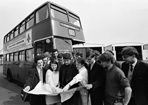 Concorde Prints: En route to the Paris Air Show - Concorde 003 - a very British red bus