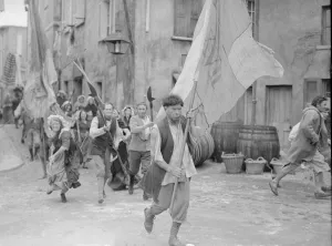 Anger Prints: Re enactment of the storming of the Bastille at Pinewood Studios as part of the making of