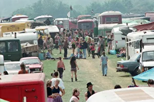 00933 Prints: The encampment at Castle Morton Common near Malvern Wells in Worcestershire