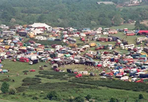 The encampment at Castle Morton Common near Malvern Wells in Worcestershire