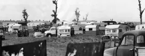Part of an encampment of Irish travellers on land off Mackadown Lane, Sheldon, Birmingham