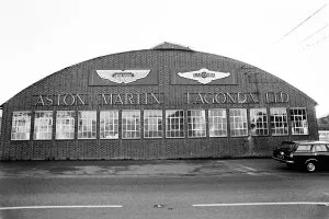 End of an Era. Aston Martin Close. Newport Pagnell after the announcement that the Aston