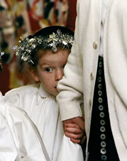 Nativity Prints: The end of term nativity play at Mosspits infants school in Childwall, Liverpool