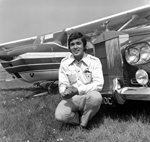 Engelbert Humperdinck with his new Rolls Royce at Blackpool Airport
