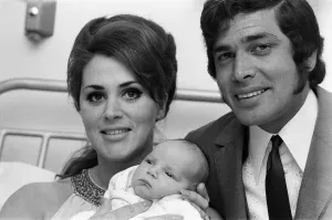 Engelbert Humperdinck and his wife Pat present their new baby boy to the press at Queen