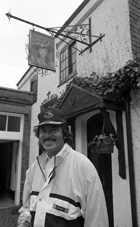 Engelbert Humperdink outside his own pub at his home near Leicester