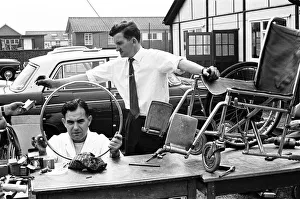 Paralympics Prints: Engineers work on equipment for Paralympic Athletes training at Stoke Mandeville