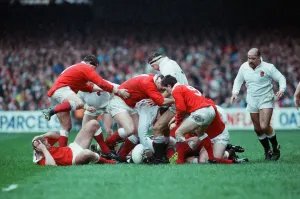 00266 Prints: England and Bath prop Gareth Chilcott (right) seen here about to join a maul during