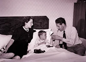 England cricketer Trevor Bailey and his wife visit his son Kim at Southend hospital after