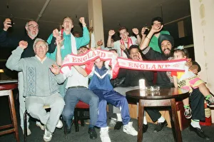 England fans watch World Cup semi final match between England & West Germany