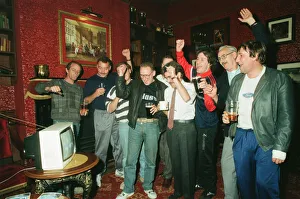 England fans watch World Cup semi final match between England & West Germany