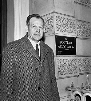 Former England football manager Walter Winterbottom leaving FA Headquarters