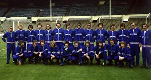 The England football squad pose for a group photograph at Wembley Stadium October