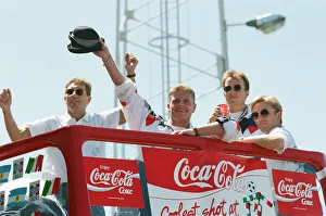 The England football team arrive at Luton airport after returning from the World Cup