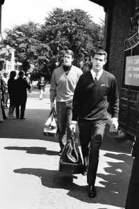 The England football team leave their Hendon Hall hotel on the way to Wembley to play