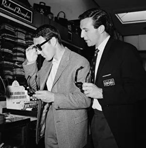 The England football team at London Airport before their flight to Santiago