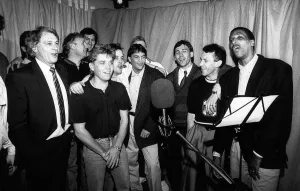 Recording Prints: The England football team making their song for the European Championships held in West