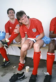 England football team participate in a warm up match against a US Air Force team
