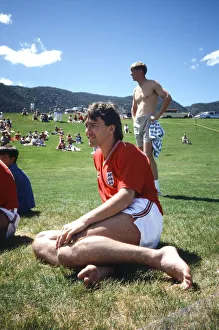England football team participate in a warm up match against a US Air Force team