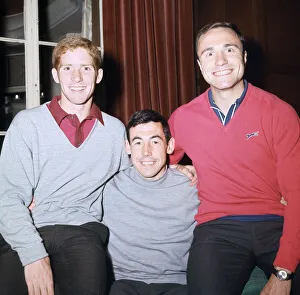 The England football team relaxing at their Hendon hall hotel during the 1966 World Cup
