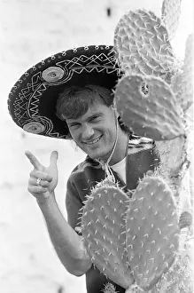 Plant Prints: England footballer Glenn Hoddle poses as a Mexican bandit