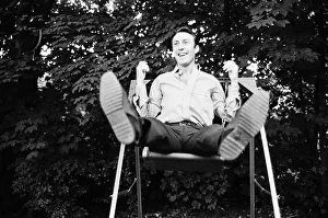 England footballer Jimmy Greaves in relaxed mood at the team base in Hendon during