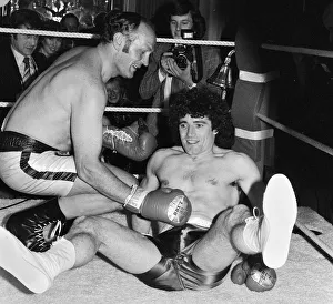 England footballer Kevin Keegan with former British boxer Henry Cooper