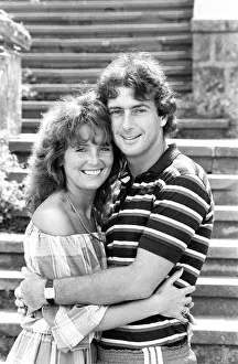 Relaxation Prints: England footballer Trevor Francis in relaxed mood posing with his wife at the team hotel
