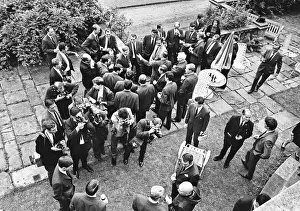 England footballers meeting actor Sean Connery during the visit of the 1966 England World