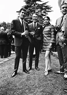 England footballers Peter Bonetti and Jimmy Greaves talks to actors Sean Connery