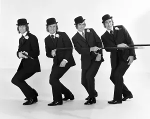 Bowler Hat Prints: England footballers pose in the studio dressed as John Steed