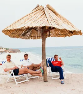 England footballers relax on the beach at their base in Sardinia ahead of the upcoming