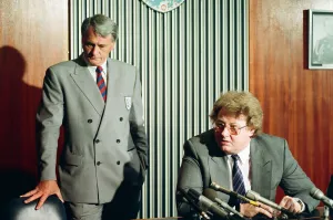 England manager Bobby Robson with FA Chief Executive Graham Kelly (right