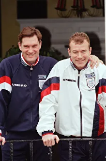 England manager Glenn Hoddle and player Alan Shearer pictured at Bisham Abbey