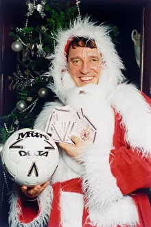 Christmas Tree Prints: England Manager Graham Taylor seen here in the disguise of Santa Claus