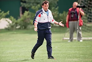 England manager Graham Taylor taking charge of a training session