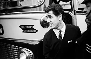 Suit Prints: England reserve goalkeeper Peter Bonetti travels to Wembley with the rest of the England