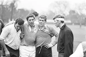 England Rugby Union team training 21st February 1969