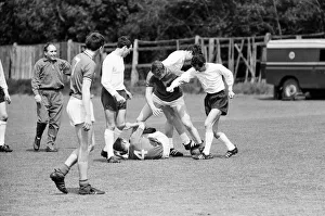 England Squad training at Roehampton for tomorrows match at Wembley against Yugoslavia