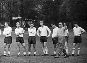 00752 Prints: England team training session at Roehampton led by manager Alf Ramsey. 4th May 1964