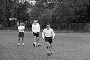 00752 Prints: England team training session at Roehampton led by manager Alf Ramsey
