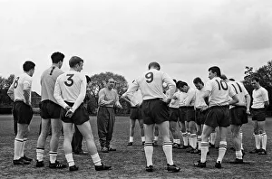 00752 Prints: England team training session at Roehampton led by manager Alf Ramsey. 4th May 1964