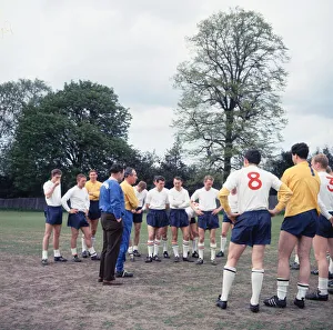 00752 Prints: England team training session at Roehampton led by manager Alf Ramsey