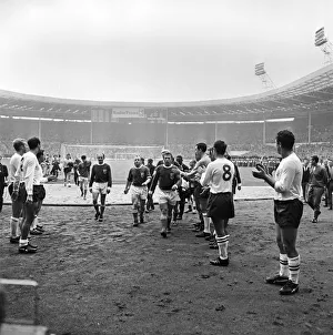 Clapping Prints: England v Rest of the World football match at Wembley stadium to celebrate 100 years of