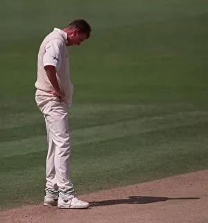 Dejection Prints: England v South Africa June 1998 Cricket Angus Fraser England Player looking