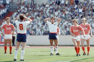00757 Prints: England v Soviet Union 1-3 1988 European Championships, Hanover Germany Group Match B