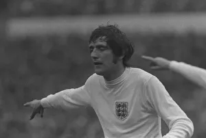 00236 Prints: England v West Germany Football April 1972 Norman Hunter England Football Player